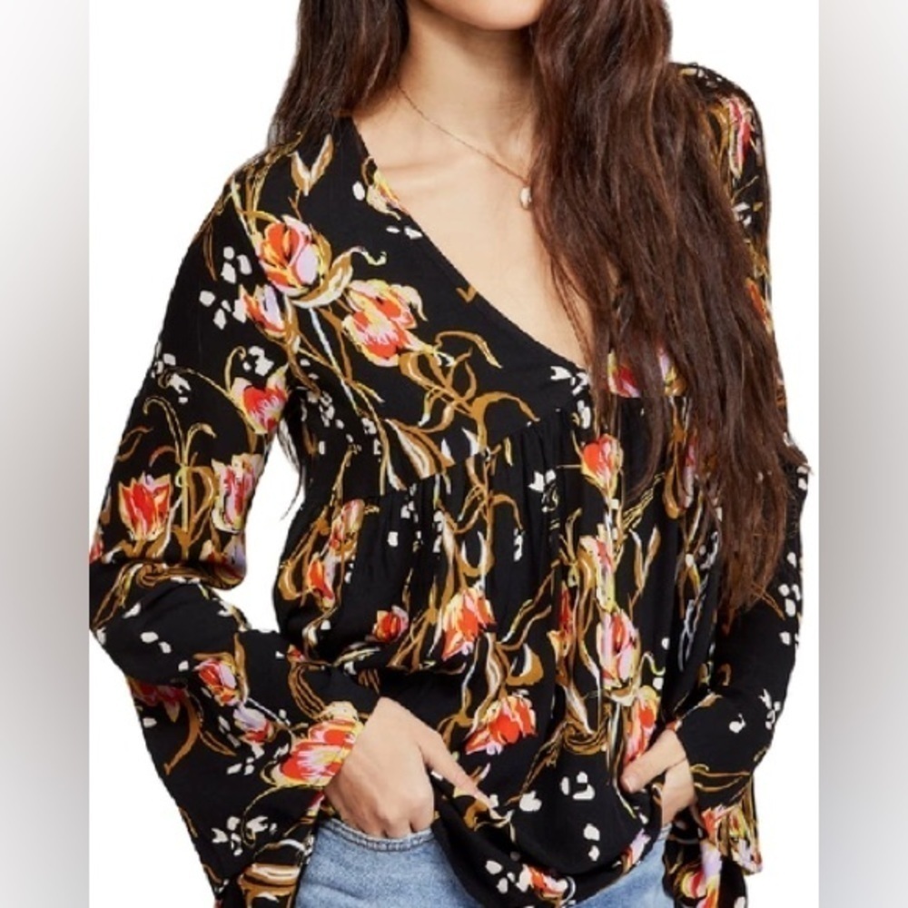 FREE PEOPLE Bella Floral Tunic/Mini Dress, Size Small #368
